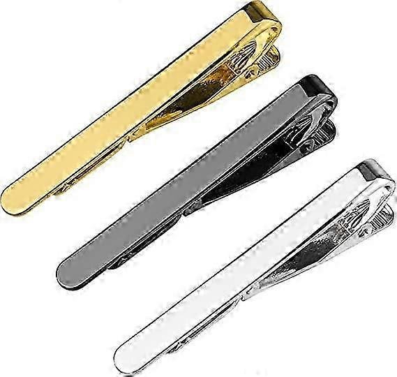 3pcs Men's Tie Clips Steel Tie Clip Men's Tie Clips Slim Tie Clip Men's Tie Clips Classic Tie Clips